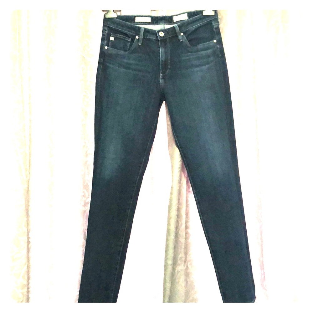 AG denim, “The Prima” mid-rise cigarette